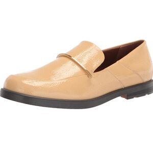 New Franco Sarto Women's Boccabling Loafer gold bar penny tan cream size 5.5